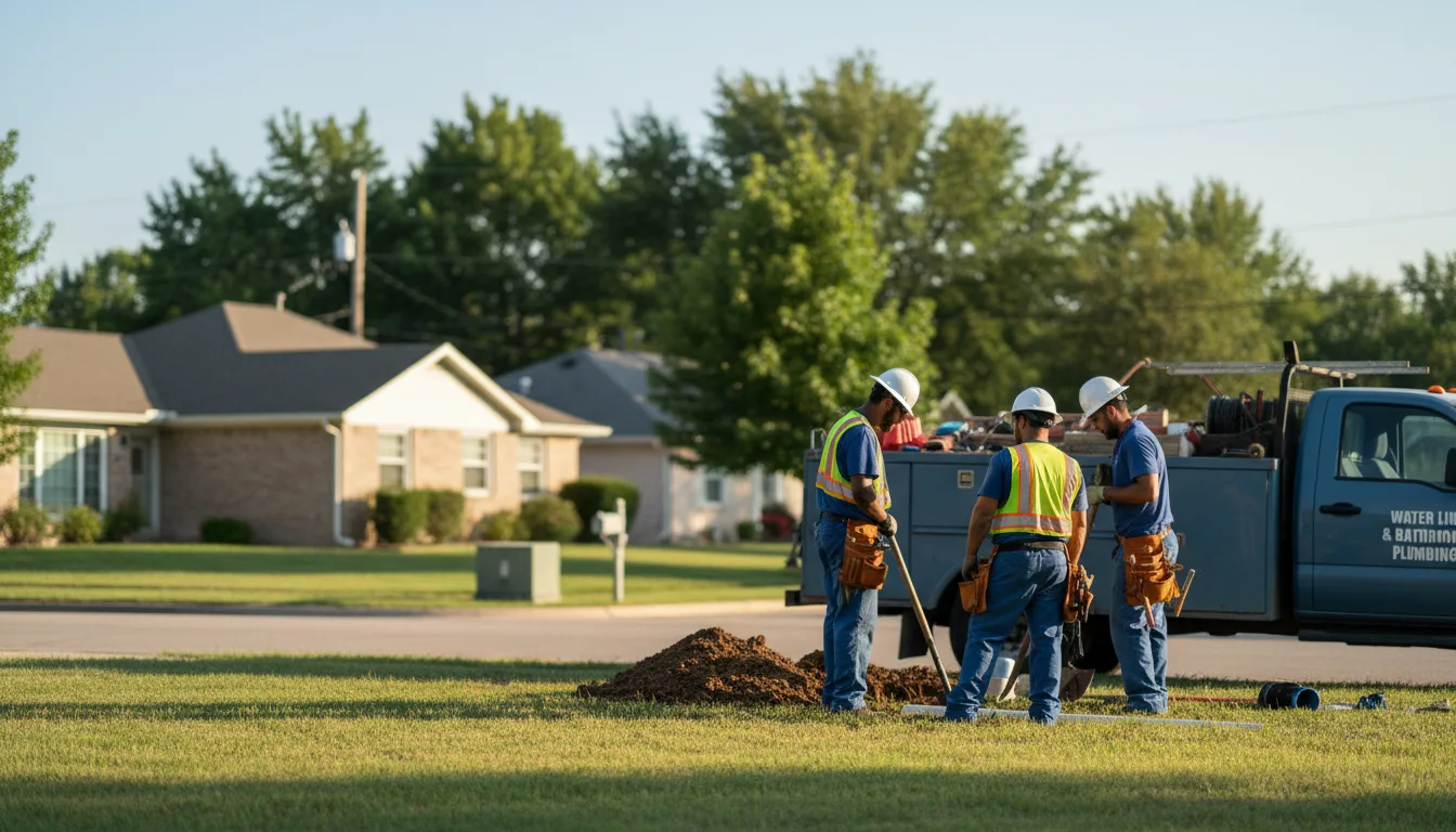 Residential water line and bathroom plumbing service in Blanch, NC
